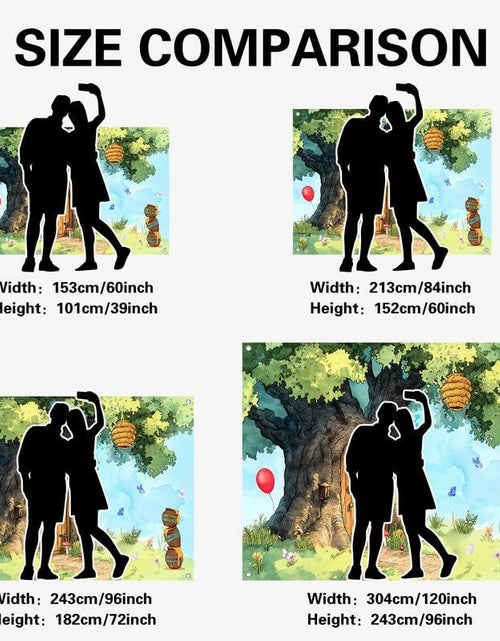 Load image into Gallery viewer, UMURILXY Cartoon Hunny Forest Backdrop 7x5FT Polyester Spring Tree Honey
