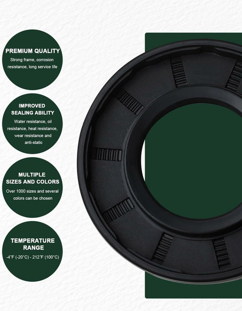 Load image into Gallery viewer, Yethuanru TC 14x26x7mm Brown Double Lip Oil Seal 2PCS Nitrile Rubber Spring

