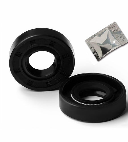 Yethuanru TC 14x26x7mm Brown Double Lip Oil Seal 2PCS Nitrile Rubber Spring