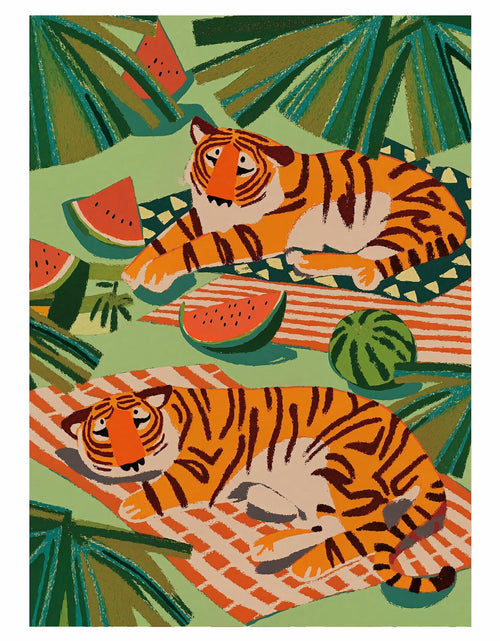Load image into Gallery viewer, Graphinee 1000pcs Summer Tiger Jigsaw Puzzle Colorful Animal Paper Puzzle
