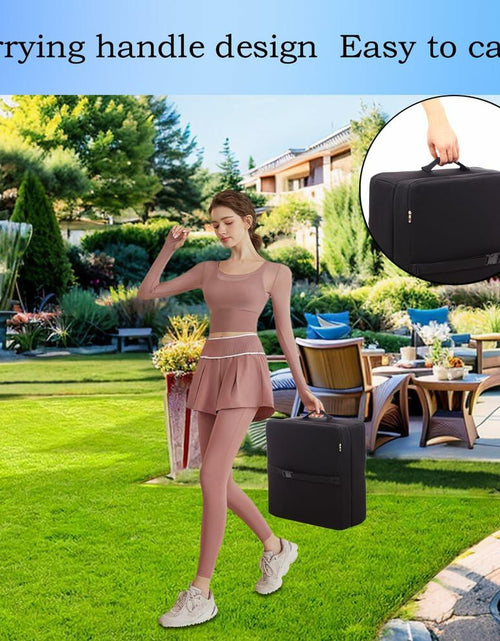 Load image into Gallery viewer, OpyTikar Porch Swing Folding Chair Cushion Light Grey with Handle &amp; Straps
