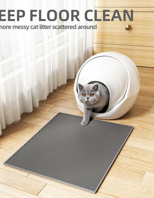 Load image into Gallery viewer, ESTHELLO Cat Litter Mat Large Honeycomb Double Layer Gray 36x30
