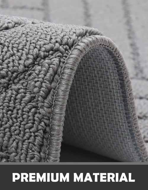 Load image into Gallery viewer, JEEDOVIA Door Mat Indoor Non-Slip Rubber Backing Heavy Duty Grey 36x59

