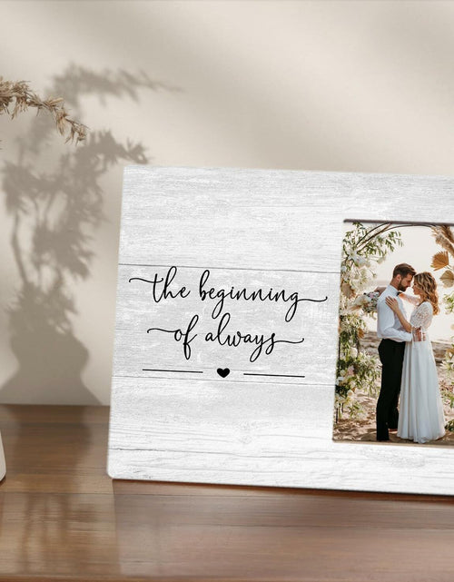 Load image into Gallery viewer, Orchroma Engagement Picture Frame Rustic Black 8x10 The Beginning of Always
