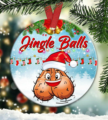 Decorlion Jingle Balls Ceramic Christmas Ornament Multi Color 1 Pc