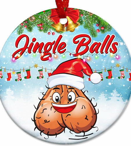 Decorlion Jingle Balls Ceramic Christmas Ornament Multi Color 1 Pc