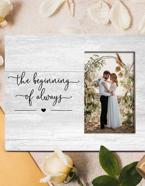 Load image into Gallery viewer, Orchroma Engagement Picture Frame Rustic Black 8x10 The Beginning of Always
