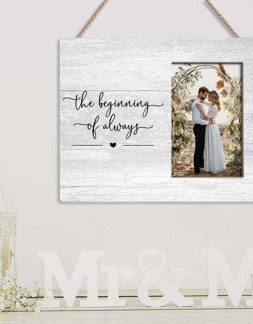 Load image into Gallery viewer, Orchroma Engagement Picture Frame Rustic Black 8x10 The Beginning of Always
