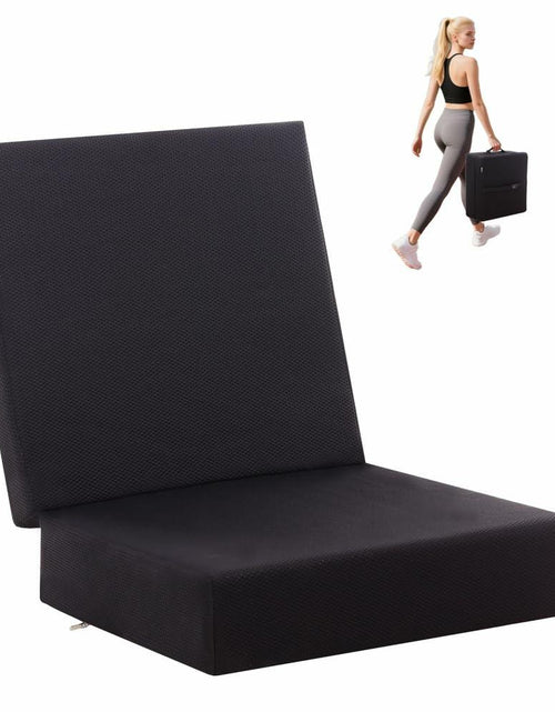 Load image into Gallery viewer, OpyTikar Porch Swing Folding Chair Cushion Light Grey with Handle &amp; Straps
