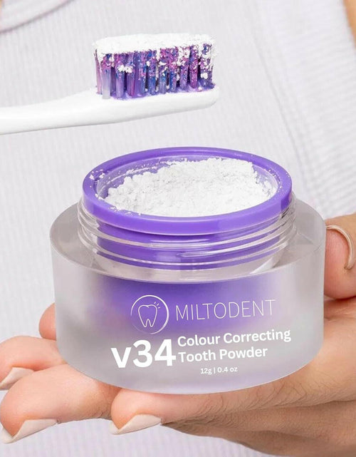 Load image into Gallery viewer, MILTODENT v34 Colour Correcting Teeth Whitening Powder Stain Removal
