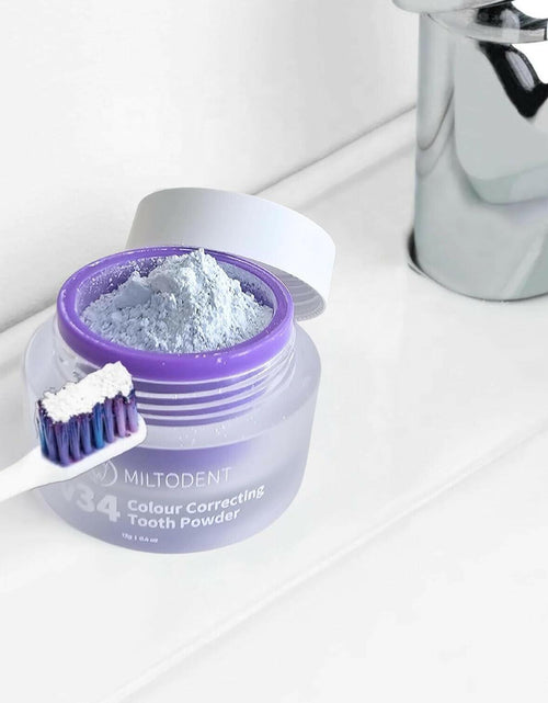 Load image into Gallery viewer, MILTODENT v34 Colour Correcting Teeth Whitening Powder Stain Removal
