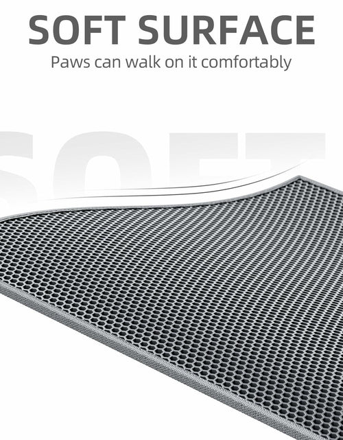 Load image into Gallery viewer, ESTHELLO Cat Litter Mat Large Honeycomb Double Layer Gray 36x30
