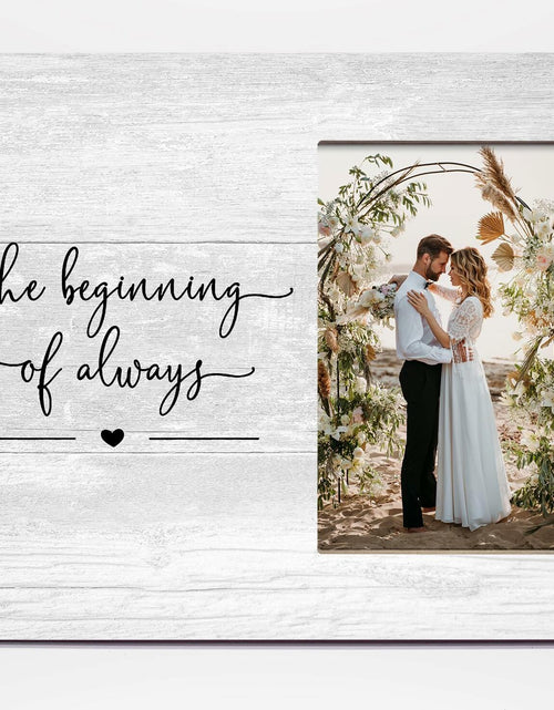 Load image into Gallery viewer, Orchroma Engagement Picture Frame Rustic Black 8x10 The Beginning of Always
