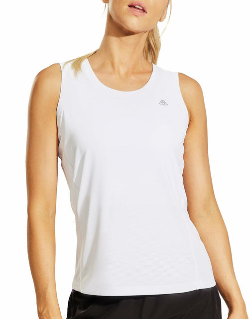 Load image into Gallery viewer, Haimont Women's Athletic Sleeveless Mesh Quick Dry Tank Top White Size S
