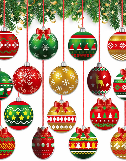 Load image into Gallery viewer, gisgfim 16 Pc Christmas Wooden Ornaments Set Red Green Gold Balls
