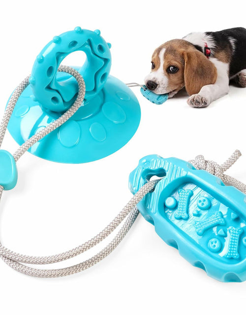 Load image into Gallery viewer, Jieffifa Indestructible TPR Dog Chew Toy with Suction Cup Blue
