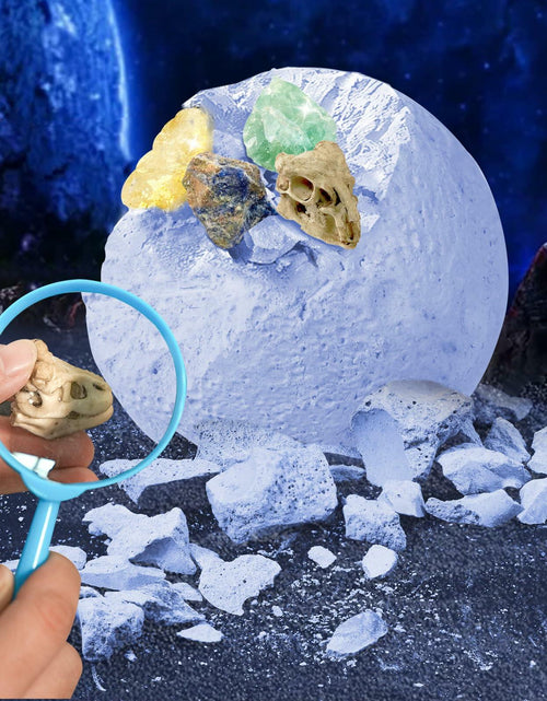 Load image into Gallery viewer, Hiawbon Gemstones Dig Kit 6 Planets 12 Skulls 18 Gems Space Kit
