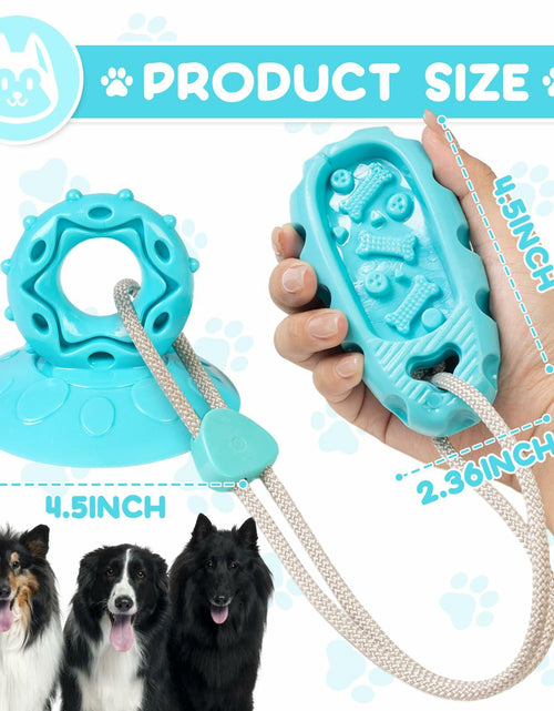 Load image into Gallery viewer, Jieffifa Indestructible TPR Dog Chew Toy with Suction Cup Blue
