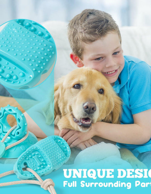 Load image into Gallery viewer, Jieffifa Indestructible TPR Dog Chew Toy with Suction Cup Blue
