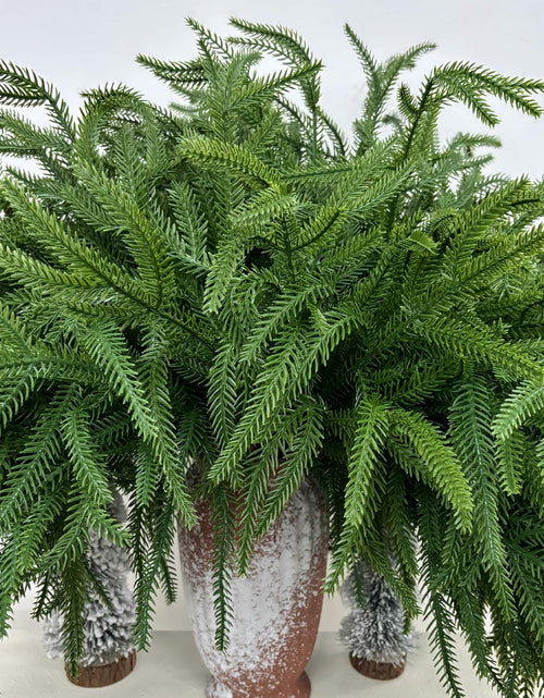 Load image into Gallery viewer, HUZIYAHAN Christmas Norfolk Pine Stems 18in Green Branches 8 Count
