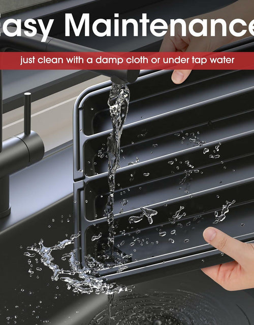 Load image into Gallery viewer, Aujen Expandable Silverware Organizer Kitchen Drawer Tray Black Medium
