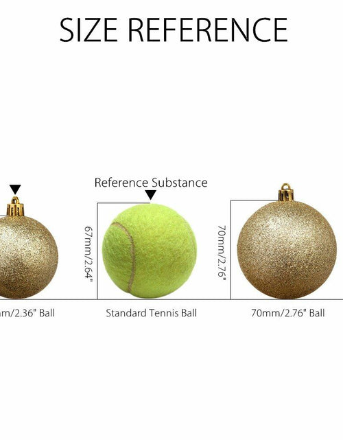Load image into Gallery viewer, Sea Team 60mm Rose Gold Painted Sparkling Christmas Ornaments Balls 30pcs
