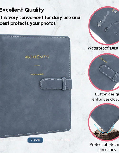 Load image into Gallery viewer, Tugle 256 Pockets Photo Album for Polaroid Instax Mini Cameras Dark Blue
