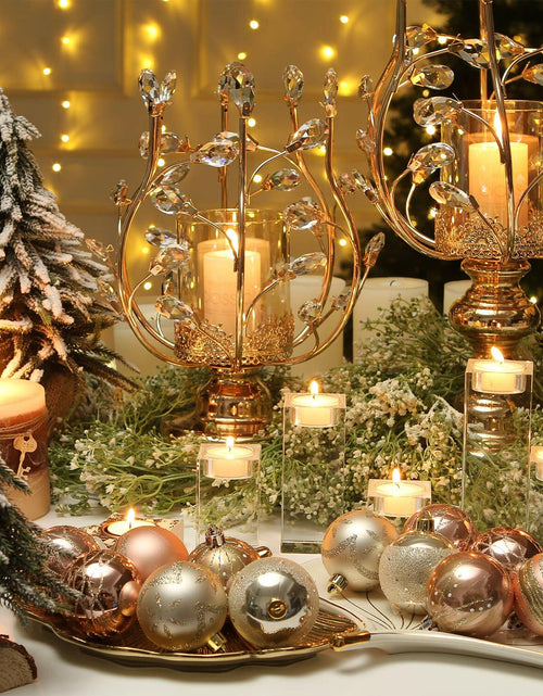 Load image into Gallery viewer, Sea Team 60mm Rose Gold Painted Sparkling Christmas Ornaments Balls 30pcs
