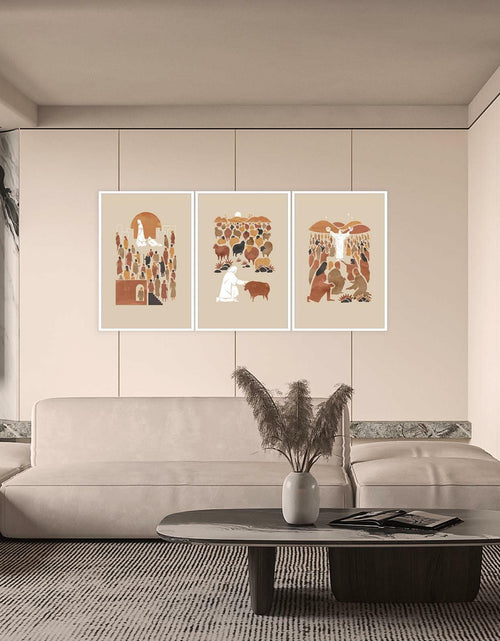 Load image into Gallery viewer, FBKDVC Christian Canvas Wall Art Set 3 Jesus Shepherd 16x24in Unframed
