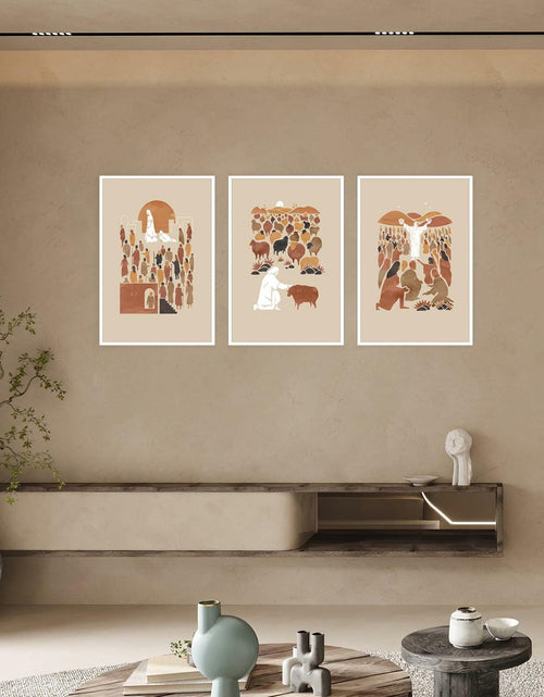 Load image into Gallery viewer, FBKDVC Christian Canvas Wall Art Set 3 Jesus Shepherd 16x24in Unframed
