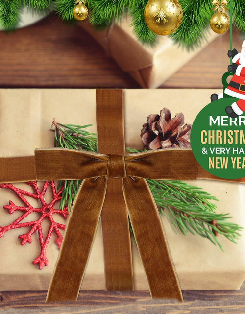 Load image into Gallery viewer, BeapTcely 30 Pcs Velvet Christmas Wreath Bows 5x7in Camel 1" Width
