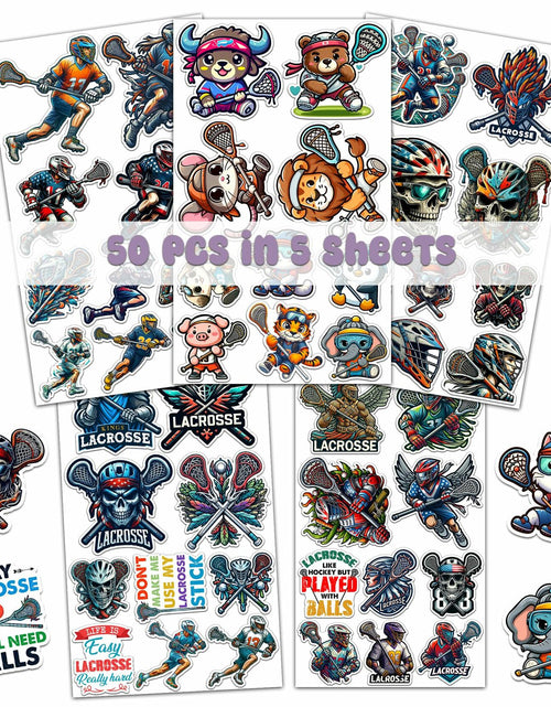 Load image into Gallery viewer, BIGZORO Lacrosse Stickers Waterproof Vinyl Decals 50 PCS Cartoon
