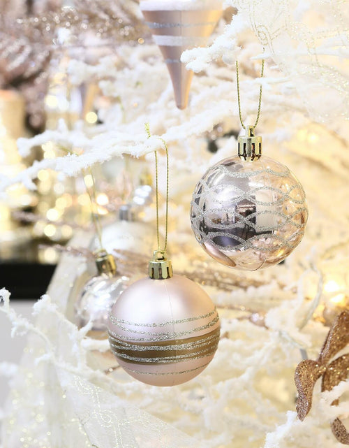 Load image into Gallery viewer, Sea Team 60mm Rose Gold Painted Sparkling Christmas Ornaments Balls 30pcs
