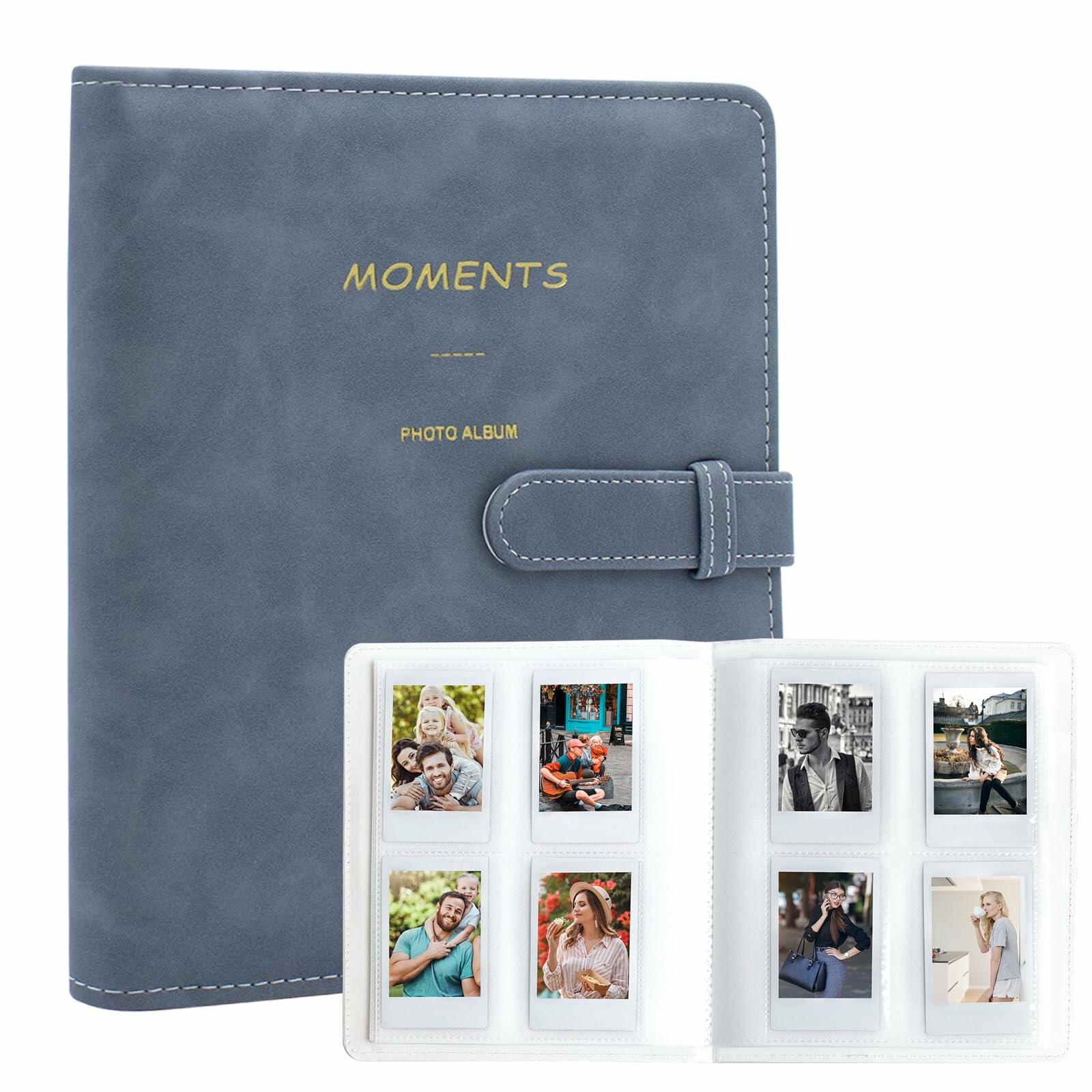 Tugle 256 Pockets Photo Album for Polaroid Instax Mini Cameras Dark Blue