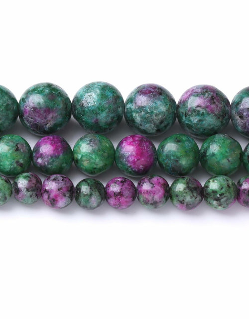 Load image into Gallery viewer, Airheartwx 12MM Red Green Round Loose Natural Gem Crystal Beads
