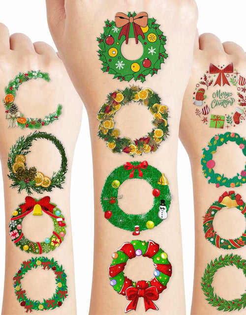Load image into Gallery viewer, MeoIsDaBest Merry Christmas Temporary Tattoos Xmas Stickers 10 Sheets 100 PCS

