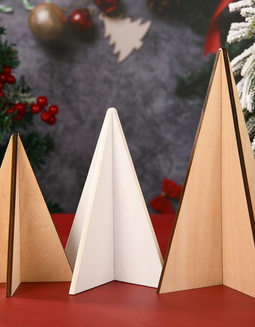Load image into Gallery viewer, WHQXFDZ 5pcs Wooden Christmas Tree Decor Farmhouse Ornaments Black White

