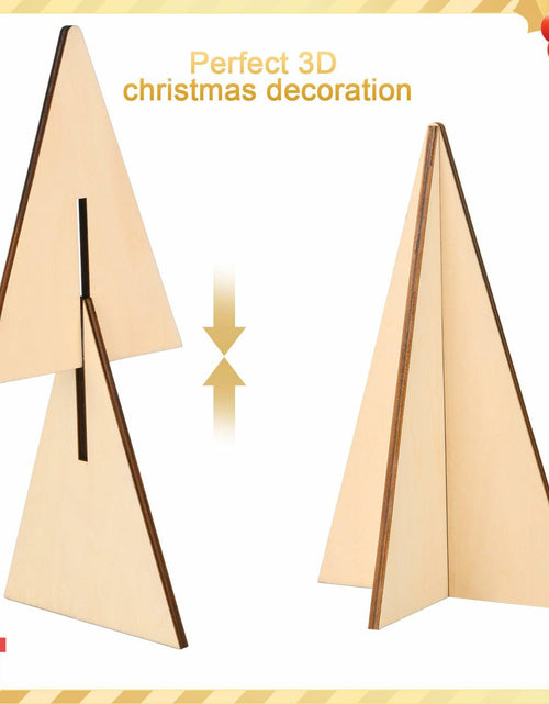 Load image into Gallery viewer, WHQXFDZ 5pcs Wooden Christmas Tree Decor Farmhouse Ornaments Black White

