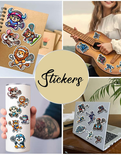 Load image into Gallery viewer, BIGZORO Lacrosse Stickers Waterproof Vinyl Decals 50 PCS Cartoon
