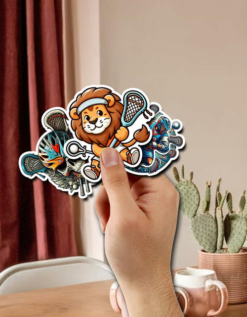 Load image into Gallery viewer, BIGZORO Lacrosse Stickers Waterproof Vinyl Decals 50 PCS Cartoon
