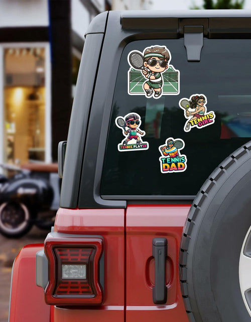 Load image into Gallery viewer, BIGZORO Tennis Stickers Waterproof Vinyl Decals 50 PCS Cartoon Sport
