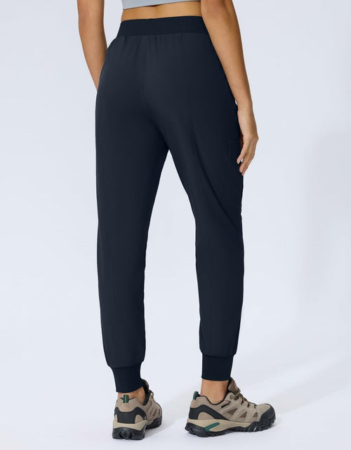 Load image into Gallery viewer, Women's Cargo Joggers Lightweight Hiking Pants Zipper Pockets Navy Size XL

