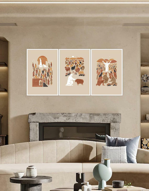 Load image into Gallery viewer, FBKDVC Christian Canvas Wall Art Set 3 Jesus Shepherd 16x24in Unframed
