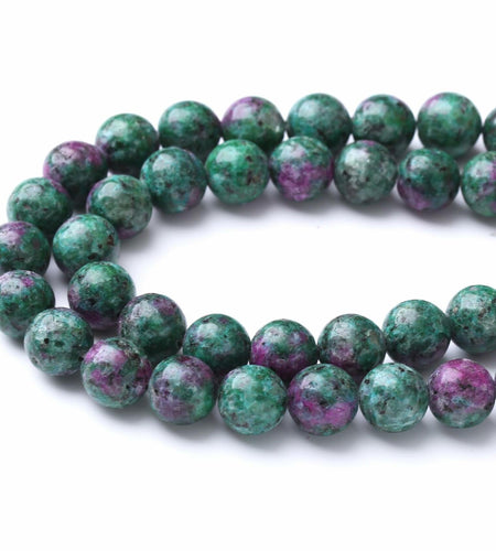 Airheartwx 12MM Red Green Round Loose Natural Gem Crystal Beads