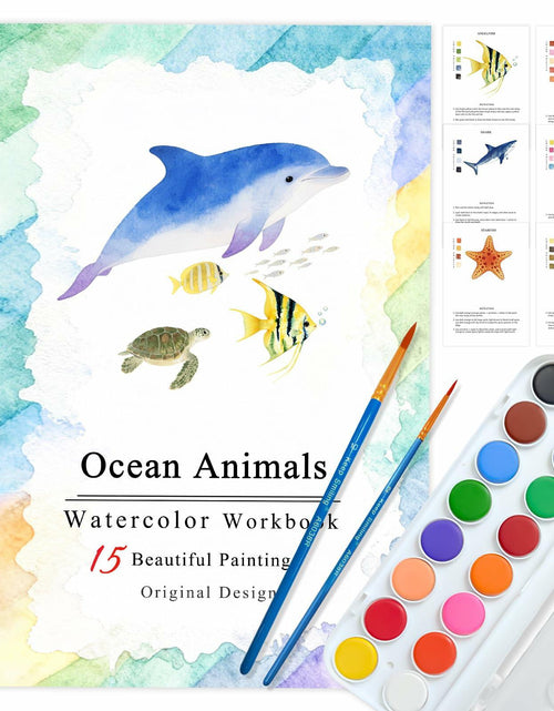 Load image into Gallery viewer, SLWBZ Watercolor Workbooks Painting Kit Thanksgiving Turkey with Paint Set
