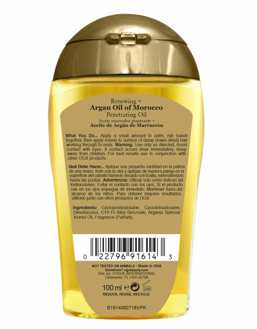 Load image into Gallery viewer, OGX Renewing Argan Oil of Morocco Hair Treatment Penetrating 3.3 fl oz
