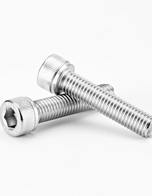 Load image into Gallery viewer, NIULUNBAO M10-1.5x80mm Hex Socket Head Cap Screw 304 Stainless Steel 6PCS Silver
