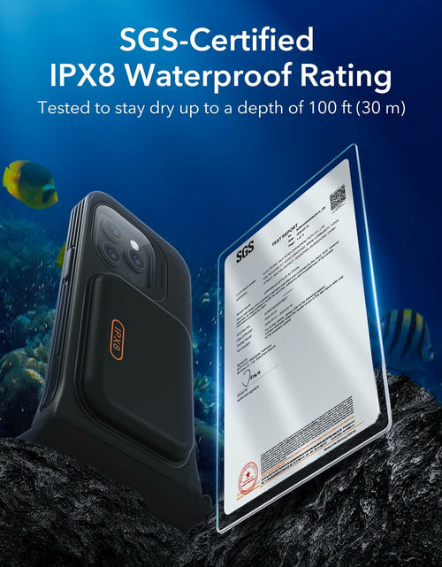 Load image into Gallery viewer, ESR Waterproof Phone Pouch for iPhone 13/14/15 Pro IPX8 2 Pack Black/Clear
