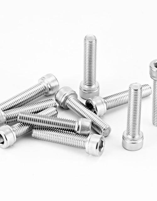 Load image into Gallery viewer, NIULUNBAO M10-1.5x80mm Hex Socket Head Cap Screw 304 Stainless Steel 6PCS Silver
