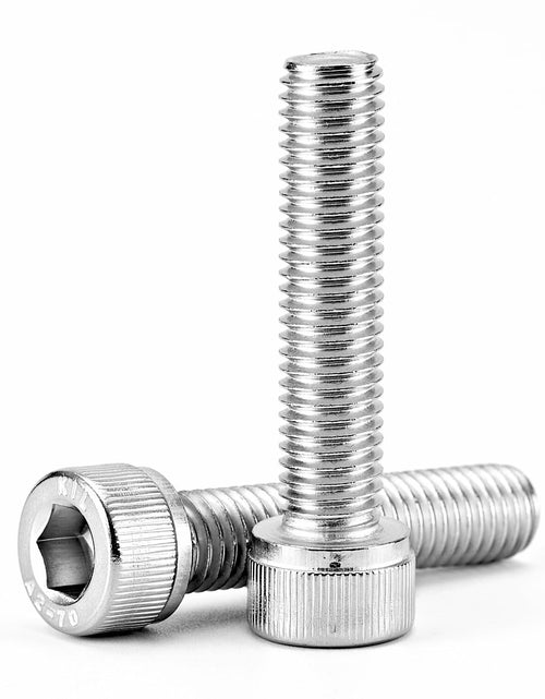 Load image into Gallery viewer, NIULUNBAO M10-1.5x80mm Hex Socket Head Cap Screw 304 Stainless Steel 6PCS Silver
